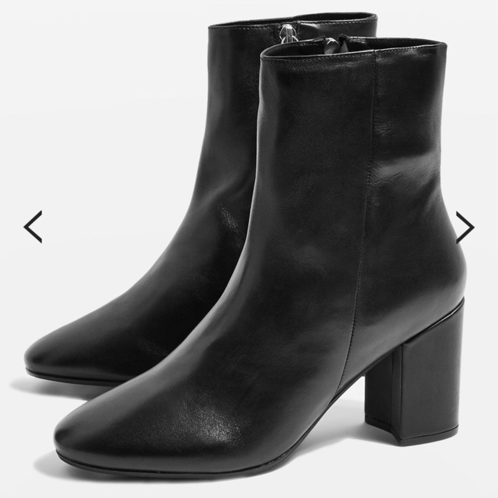 Topshop Eliesse Leather Booties | Size 5